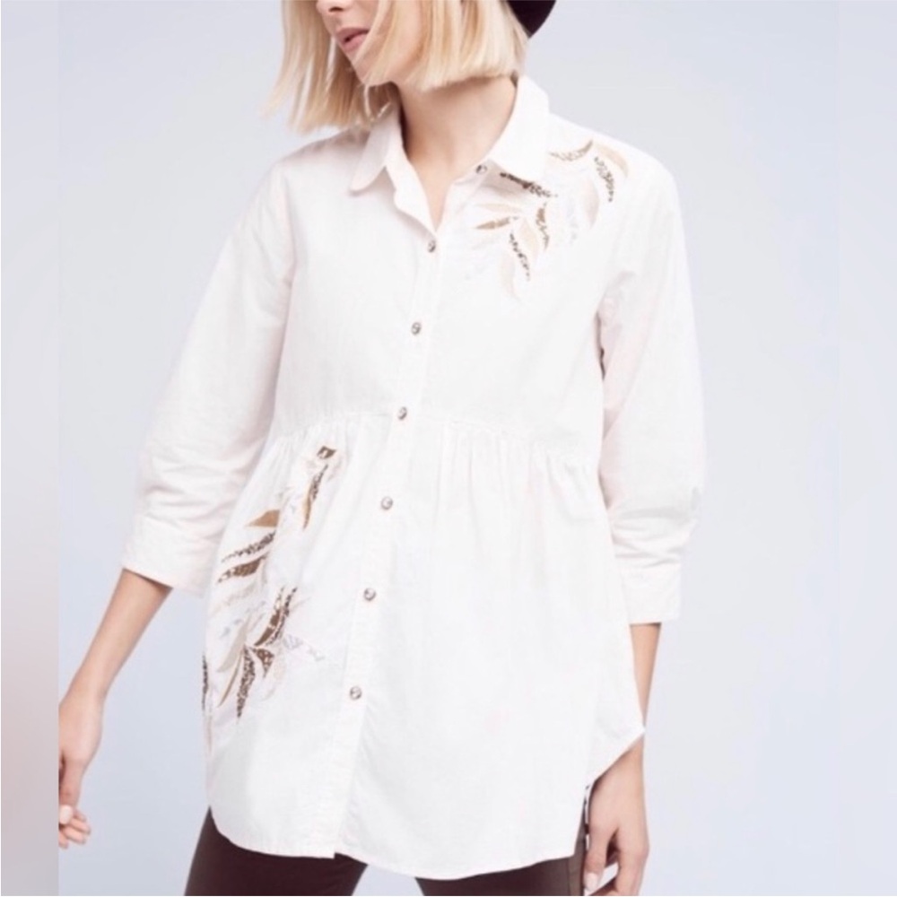 Anthropologie Holding Horses Bedford Button Down Top